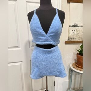 Fuzzy Blue Two-Piece Set by ASOS